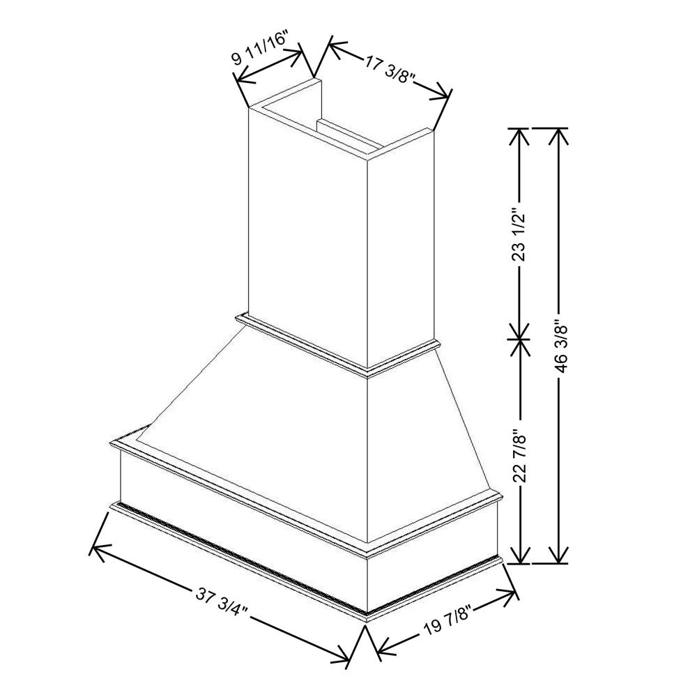 Fabuwood Allure Galaxy Cobblestone 36"W Signature Hood